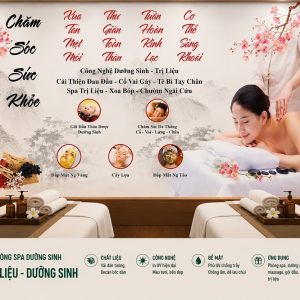Tranh dán tường phòng spa dưỡng sinh chăm sóc sức khỏe 3d 0840