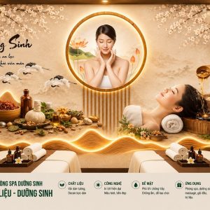 Tranh dán tường phòng spa dưỡng sinh hoa sen massage gội đầu 3d bp-10398