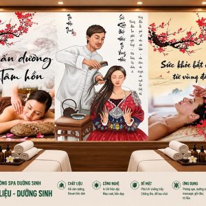 Tranh dán tường phòng spa dưỡng sinh massage gội đầu trị liệu 3d dgt315