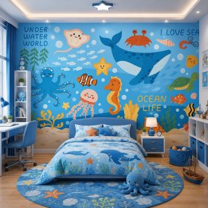 Tranh dán tường phòng trẻ em đại dương hoạt hình st2737286071