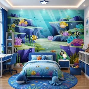 Tranh dán tường phòng trẻ em đại dương st2176638237
