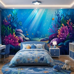 Tranh dán tường phòng trẻ em đại dương st2703583285