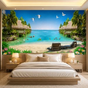 Tranh phong cảnh biển dán tường phòng ngủ 30448