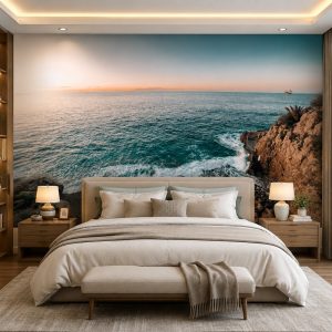 Tranh phong cảnh biển dán tường phòng ngủ 32022