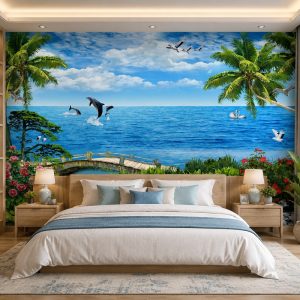 Tranh phong cảnh biển dán tường phòng ngủ 32513