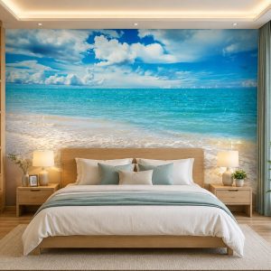 Tranh phong cảnh biển dán tường phòng ngủ 34410
