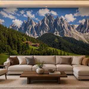 Tranh dán tường phong cảnh đồi núi dolomites trang trí phòng khách dn982026
