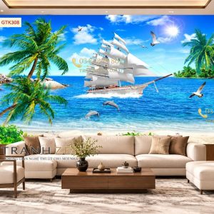 Tranh_thuan_buom_xuoi_gio_dan_tuong_phong_khach_thuyen_buom_giua_bien_xanh_gtk308