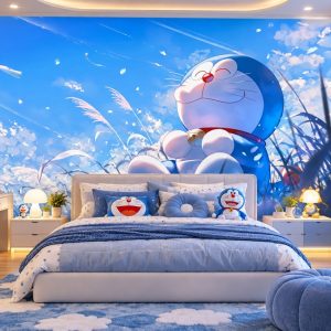 Tranh dán tường phòng trẻ em doraemon bầu trời xanh dr20267
